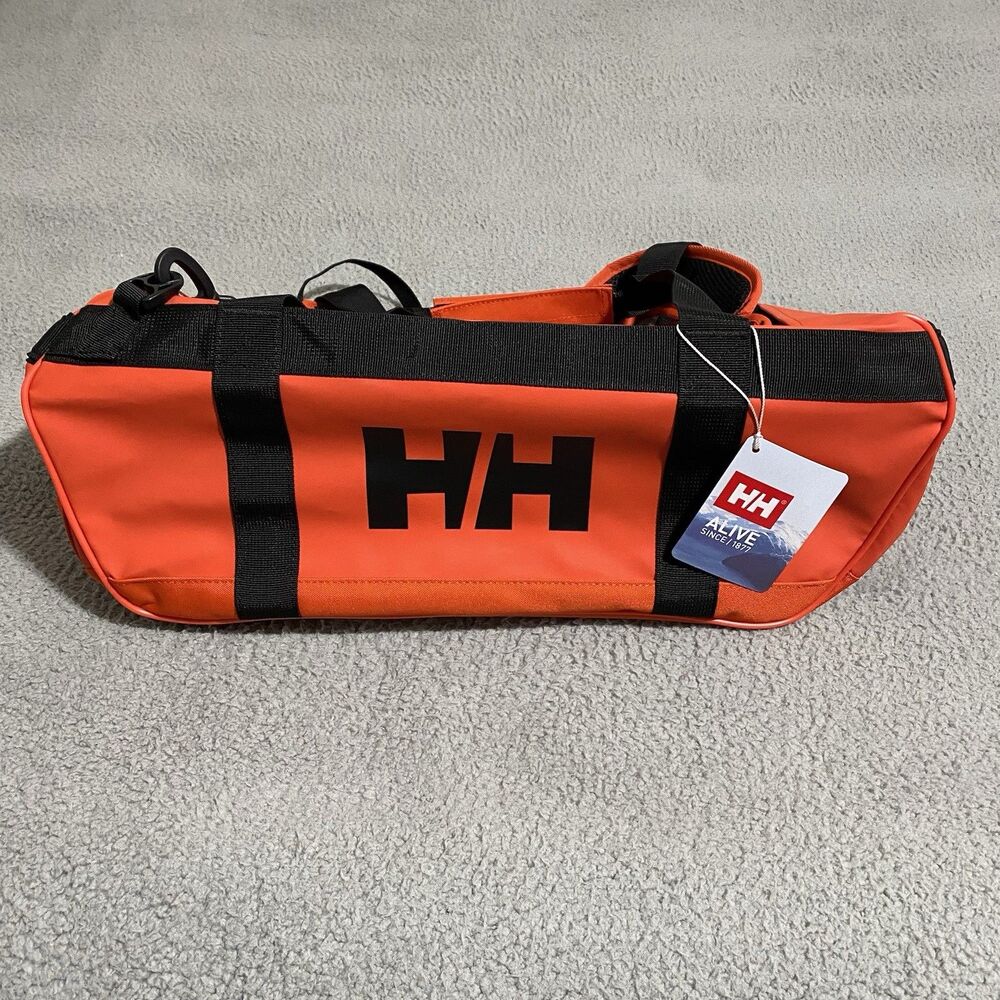 Helly Hansen Scout Duffel Bag 30L Small Orange Shoulder Straps Travel Gym NEW